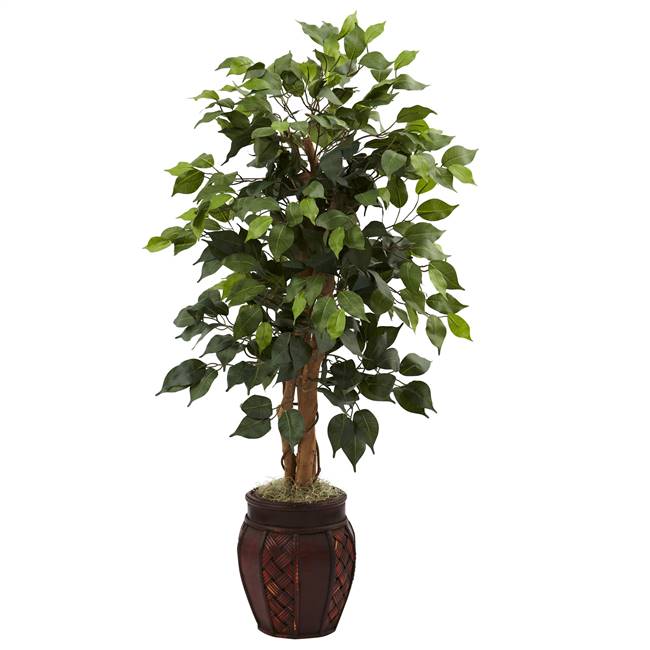 44” Ficus Tree w/Decorative Planter