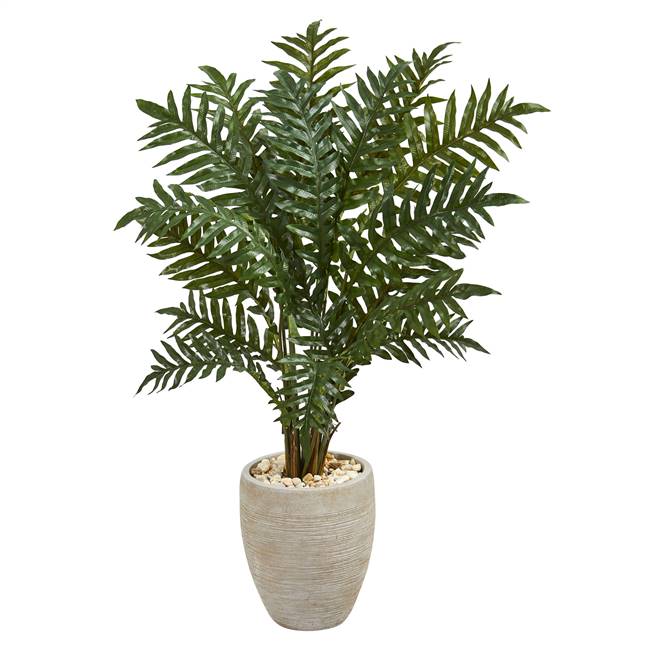 4’ Evergreen Artificial Plant in Scrape Finish Planter