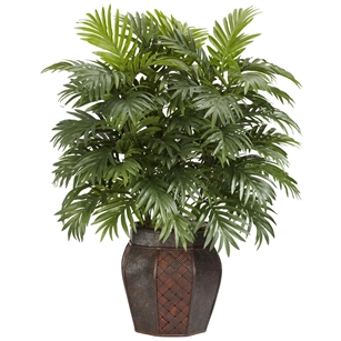 Areca Palm w/Vase Silk Plant