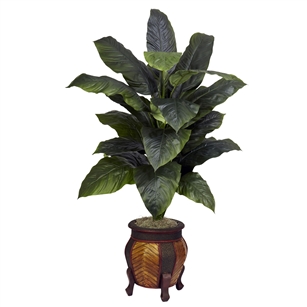 Giant Spathyfillum w/Decorative Vase Silk Plant
