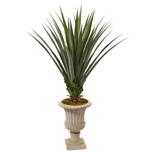 5’ Spiked Agave Artificial Plant in Decorative Urn