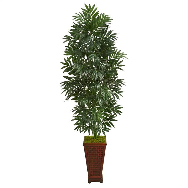 5.5' Bamboo Palm Artificial Plant in Decorative Planter