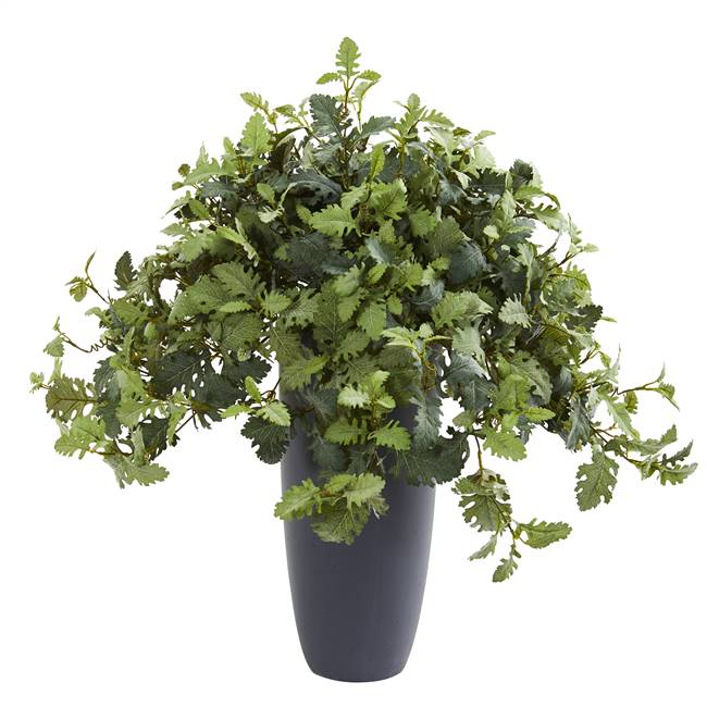 31” Dusty Miller Artificial Plant in Gray Planter
