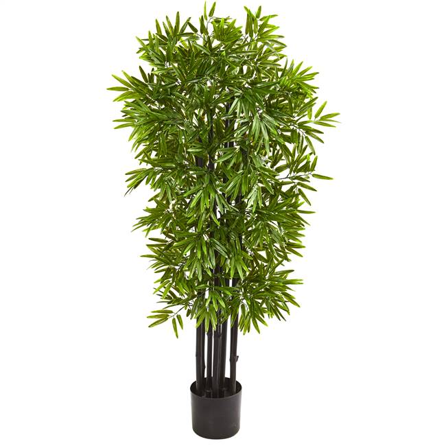 51” Bamboo Artificial Tree with Black Trunks UV Resistant (Indoor/Outdoor)