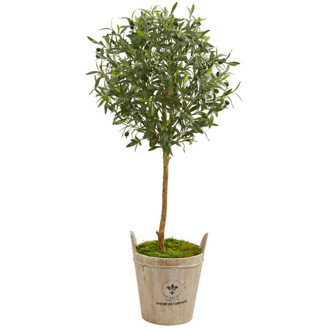 46” Olive Artificial Tree in Farm House Planter