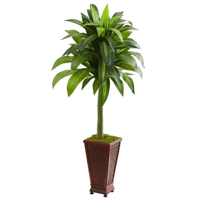 4.5’ Dracaena Artificial Plant in Decorative Planter