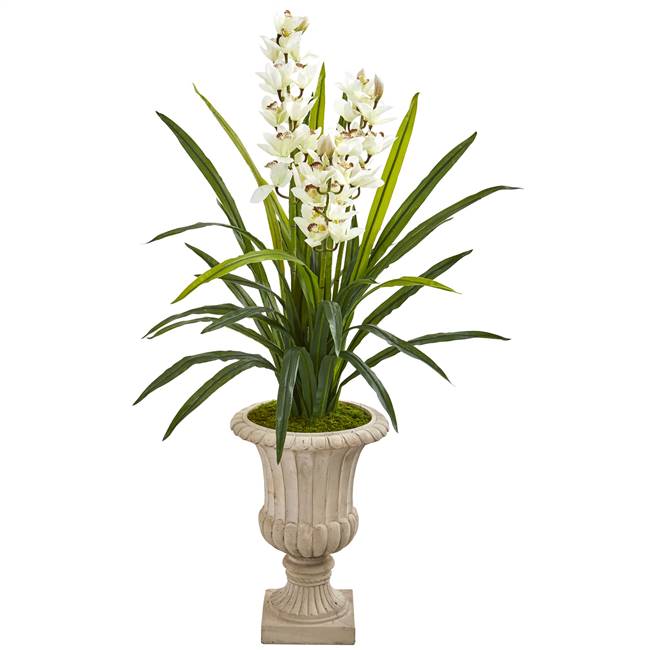 56” Cymbidium Orchid Artificial Plant in Urn