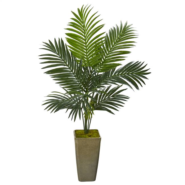 50” Kentia Artificial Palm Tree in Green Planter