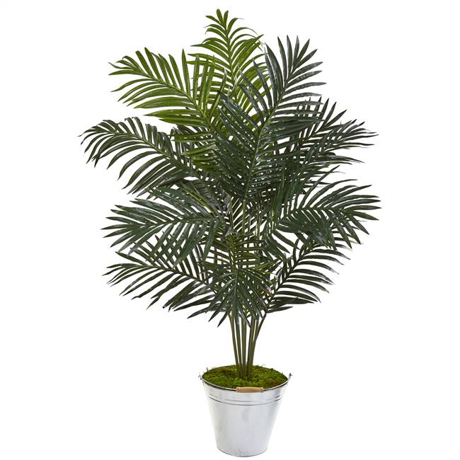 58” Paradise Palm Artificial Tree in Metal Bucket