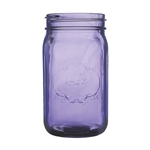 Jardin Mason Jar, 32 Ounce, 6.5" high, Vintage Purple, Case of 24