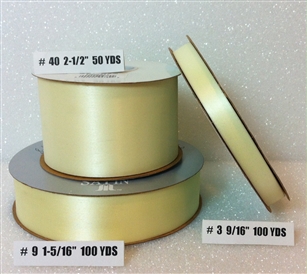 Ribbon #3 Satin Eggshell Berwick 100 Yd Pk 1