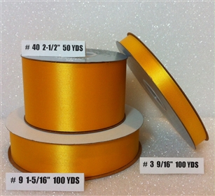 Ribbon #3 Satin Golden Yellow Berwick 100Yd Pk 1