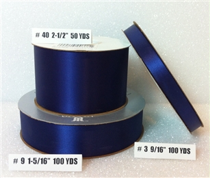 Ribbon #3 Satin Navy Blue Berwick 100Yd Pk 1