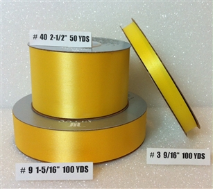 Ribbon #40 Satin Yellow Berwick 50 Yd Pk 1