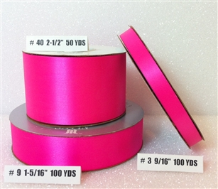 Ribbon #9 Satin Hot Raspberry Berwick 100Yd Pk 1