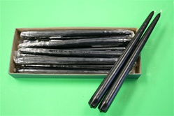 12" Taper Candle-Black (Pack of 12)