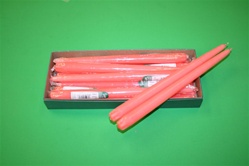 12" Taper Candle-Coral (Pack of 12)