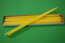 16" Taper Candle-Yellow (Pack of 12)