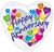 Happy Anniversary Shooting Hearts Foil Balloon