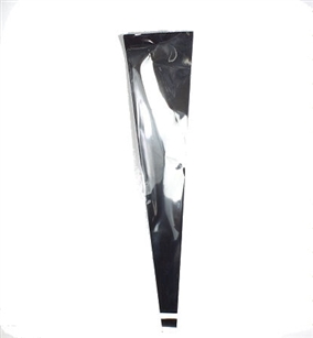 Single Stem Flower Sleeve, silver backing - (Pack of 50)