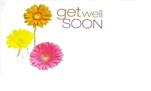 "Get Well Soon" Daisy Enclosure Cards (pack of 50)