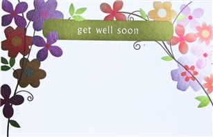 "Get Well Soon" Daisy Sympathy Enclosure Cards (pack of 50)