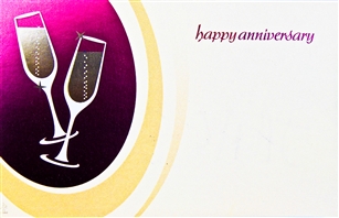 "Happy Anniversary" Champagne, Enclosure Cards (pack of 50)