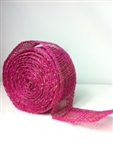 Ribbon Burlap Fuchsia 2-1/2" X 10 Yard