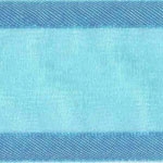 Ribbon #3 Delight Sheer Turquoise W/Satin Edge 25Y