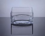 Square Glass Block Vase 9"x9"x4"h