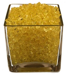 Yellow Acrylic Vase Filler 1.5cm