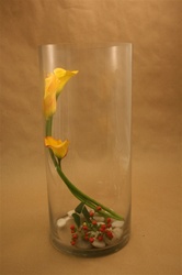 Cylinder Glass Vase 8x18