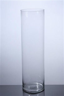 Cylinder Glass Vase 8x28"h