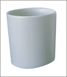 Ceramic Cylinder Vase 6x6 - White