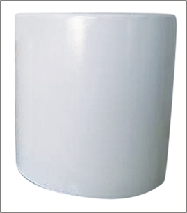 Ceramic Cylinder Vase 7x7 - White