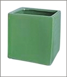 Ceramic Cube Vase 5x5x5 - Green