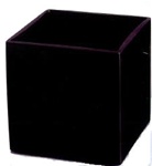 Black Cube Glass Vase 6x6x6