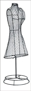 Dress, Wire Form, 20" tall, Black