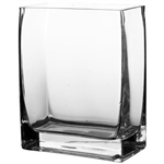 Square Glass Vase 2.5x6x6"h