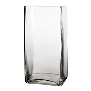 Square Glass vase 3x4x10