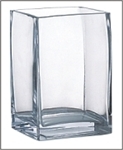 Square Glass Vase 3x4x6