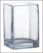 Square Glass Vase 3x4x6