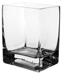 Square Glass Vase 4x6x6