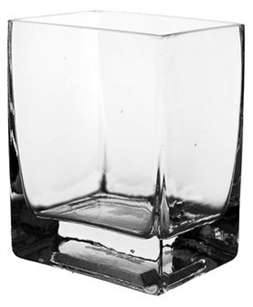 Square Glass Vase 4x6x6