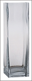 Square Glass Vase 5x5x16