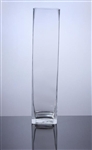 Square Glass Block Vase 5x5x24"h