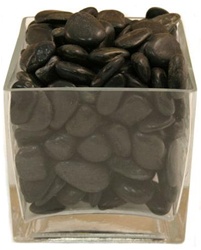Black Polished Rocks (10lb bag)