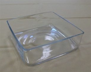 Square Glass vase 12"x12"x4"h