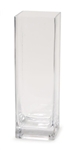 Square Glass vase 4x4x12