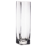 Square Glass vase 4x4x14
